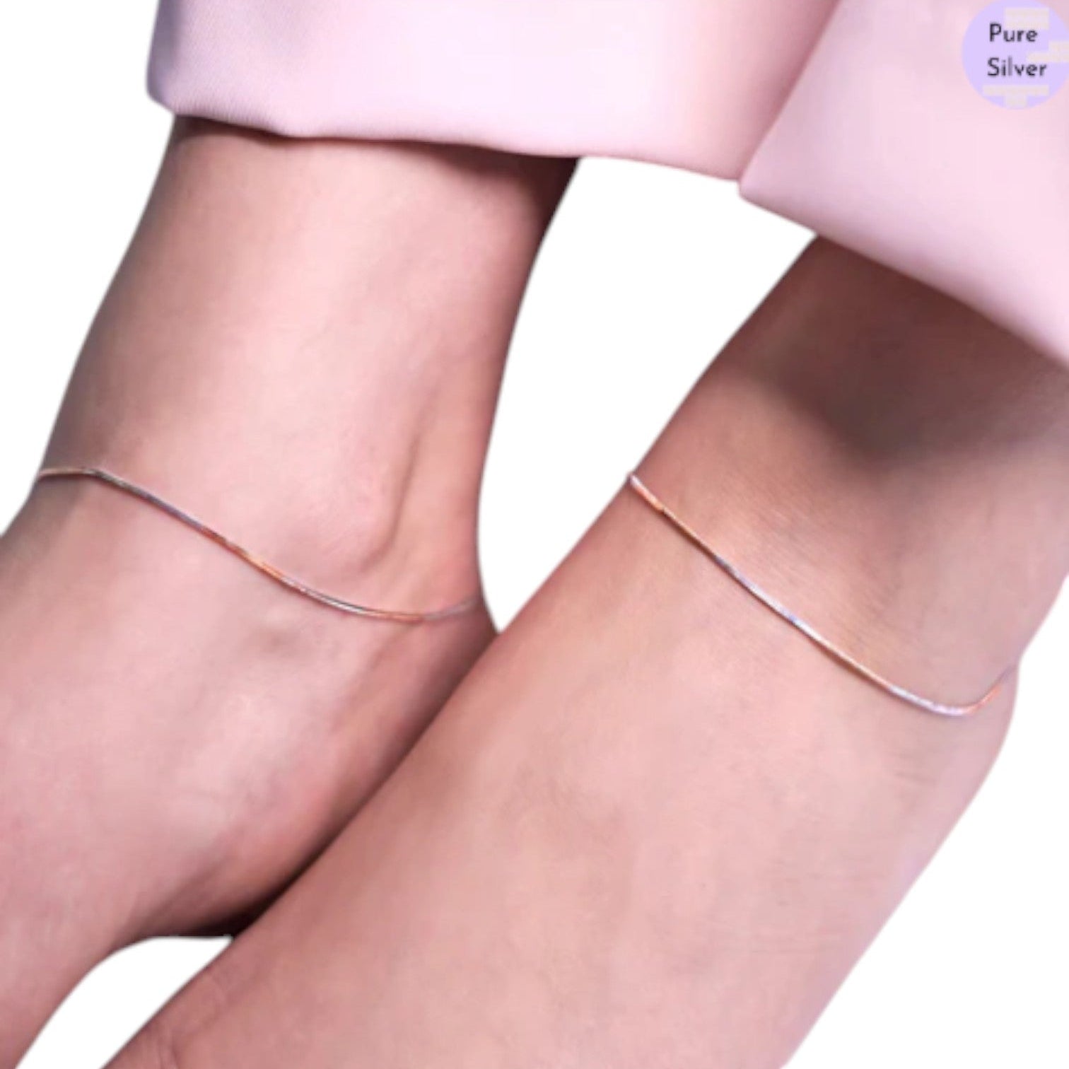 The Elegant 925 Sterling Silver Anklet By Kesardeep Impex For Women